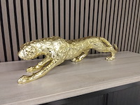 Xxl goudkleurig beeld van jaguar, goud - afbeelding 1 van  4