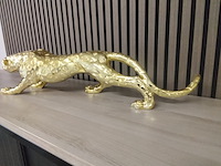 Xxl goudkleurig beeld van jaguar, goud - afbeelding 3 van  4