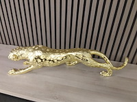 Xxl goudkleurig beeld van jaguar, goud - afbeelding 4 van  4