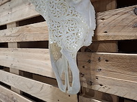 Xxl hand gegraveerde buffalo schedel, 2024 - afbeelding 9 van  12