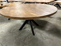 Xxl mango rond 150 cm 5 cm dik blad met spinpoot - afbeelding 1 van  4
