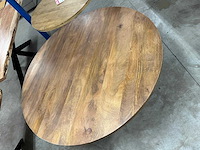 Xxl mango rond 150 cm 5 cm dik blad met spinpoot - afbeelding 2 van  4