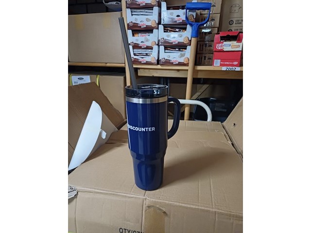 Xxxxl drink beker met deksel en rietje 1 stuks - afbeelding 1 van  7