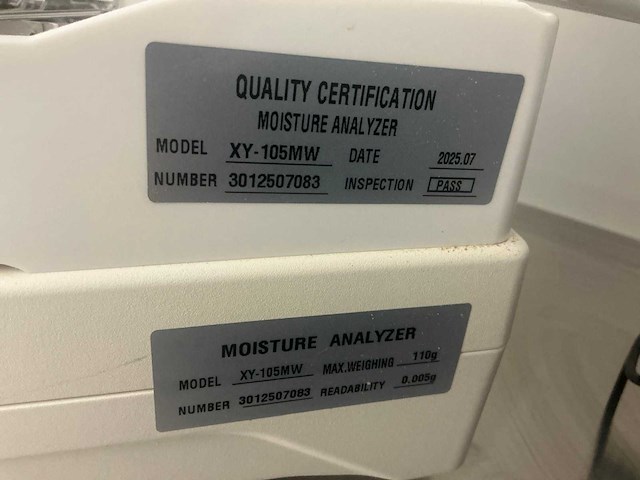 Xy-105mw vochtanalysator - afbeelding 3 van  3