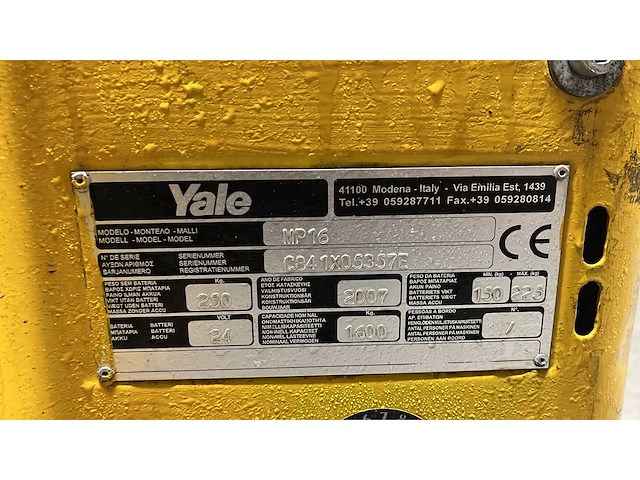 Yale - 2007 - mp16 - elektrische palletwagen - afbeelding 5 van  5