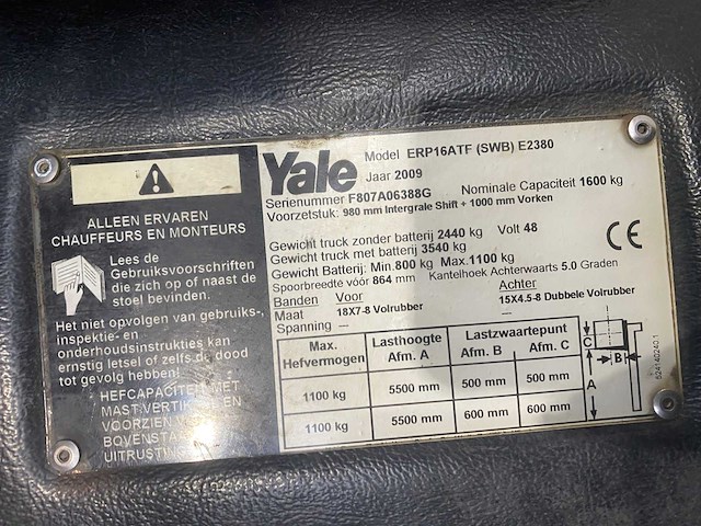 Yale - 2009 - vorkheftruck - afbeelding 8 van  21
