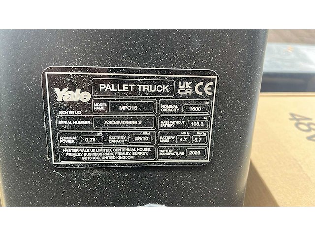 Yale - mpc15 - elektrische palletwagen - afbeelding 4 van  4