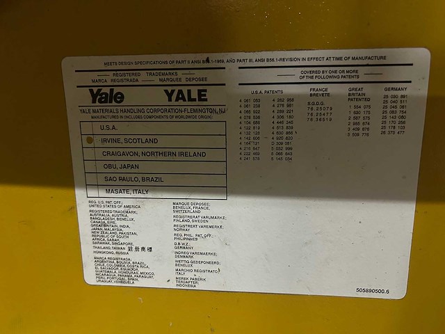 Yale erp15 rcf vorkheftruck - 2000 - afbeelding 8 van  10