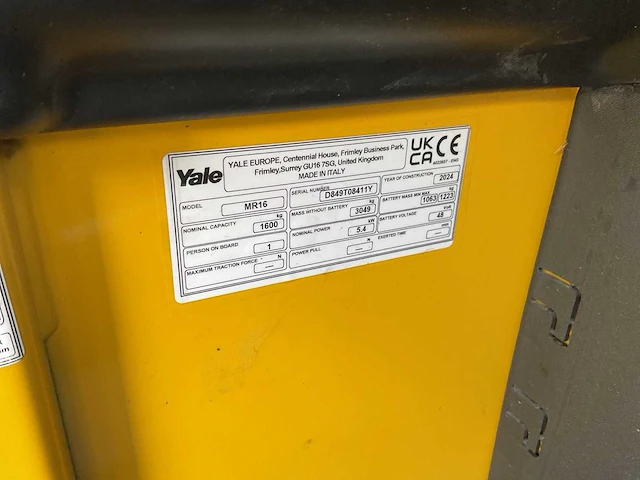 Yale mr16 reach truck 2024 - afbeelding 2 van  38