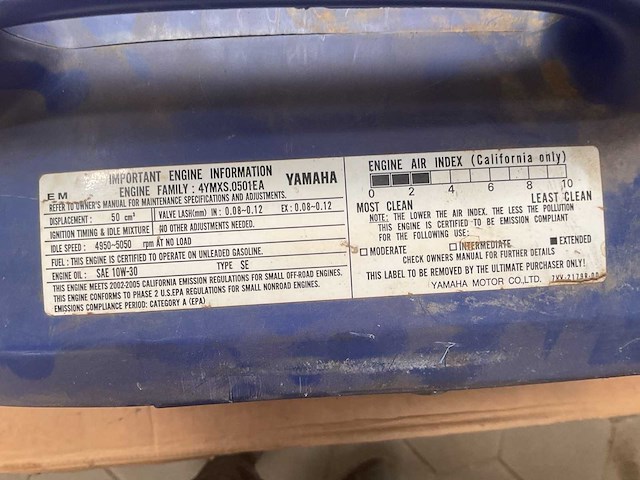 Yamaha ef 1000is invertor / generator - afbeelding 5 van  8