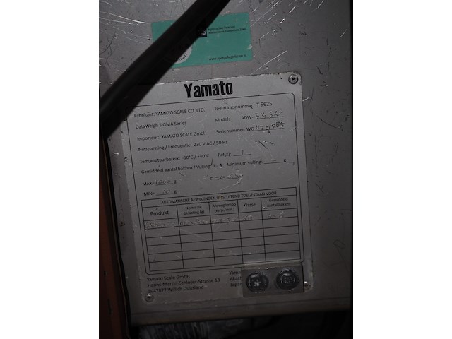 Yamato scale gmbh/dataweigh - afbeelding 12 van  12