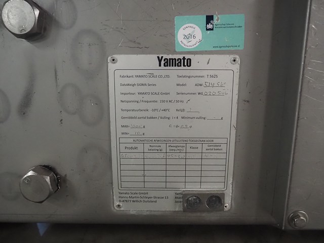 Yamato scale gmbh/dataweigh - afbeelding 4 van  16