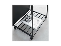 Yamazaki afvalscheidingsprullenbak met wielen 2 comp tower wit - afbeelding 2 van  5