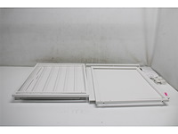 Yamazaki afvalscheidingsprullenbak met wielen 2 comp tower wit - afbeelding 4 van  5