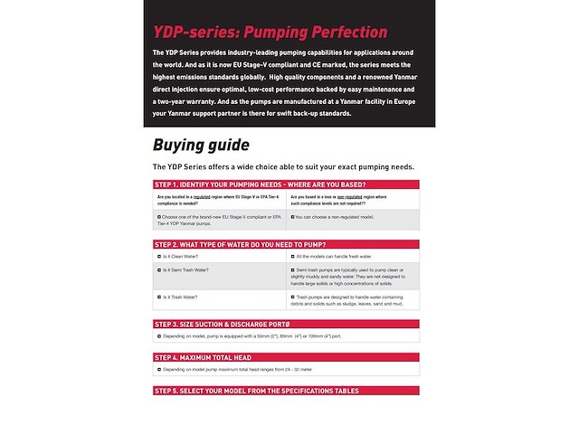 Yanmar - ydp 40tn-e - vuilwaterpomp met electrische start - afbeelding 18 van  32