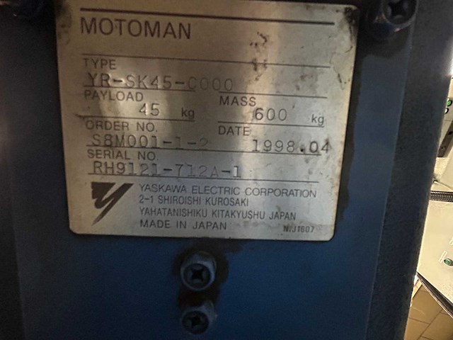 Yaskawa-motoman - 1998 - yr-sk45-c000 - industriële robot - afbeelding 6 van  11