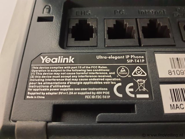 Yealink ip-telefoon sip-t41p - afbeelding 3 van  3