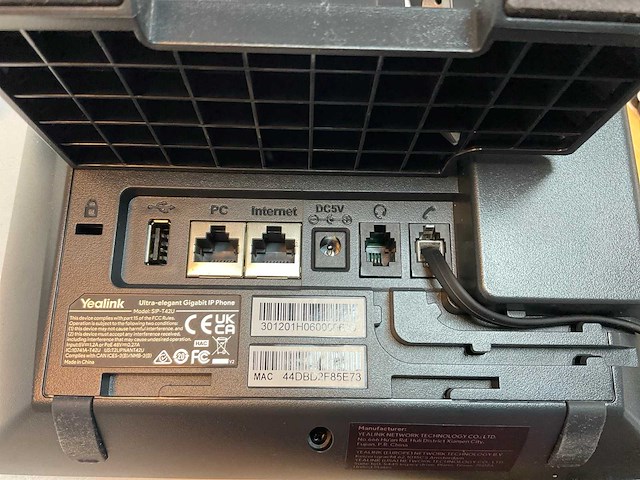 Yealink sip t42u voip telefoon (6x) - afbeelding 3 van  3