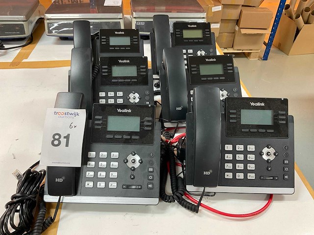 Yealink sip t42u voip telefoon (6x) - afbeelding 1 van  4