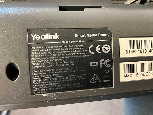 Yealink sip-t56a/sip-t54w voip telefoon (15x) - afbeelding 5 van  6