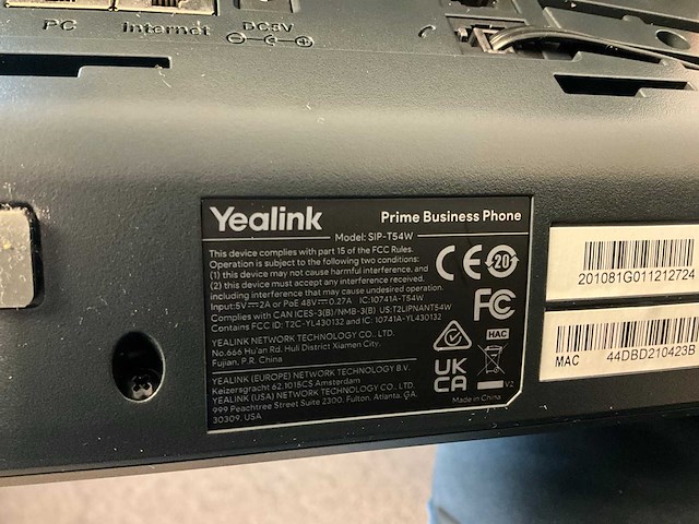 Yealink sip-t56a/sip-t54w voip telefoon (15x) - afbeelding 6 van  6