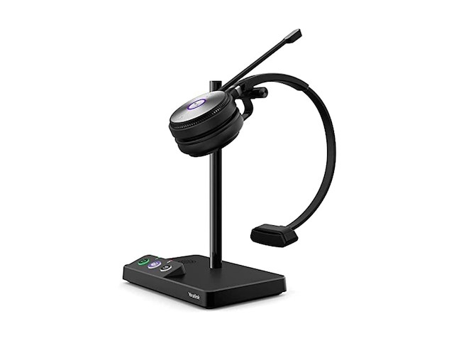 Yealink wh62 dect draadloze headset mono teams zwart - afbeelding 1 van  3