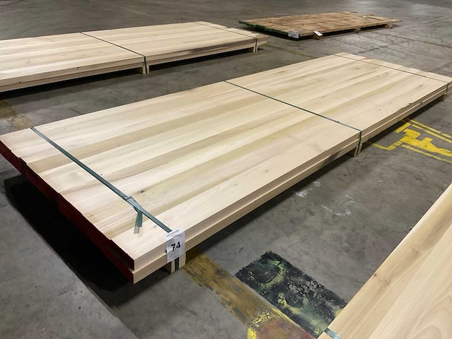 Yellow poplar panelen voorgeschuurd 40x1000 mm (2x) - afbeelding 1 van  5
