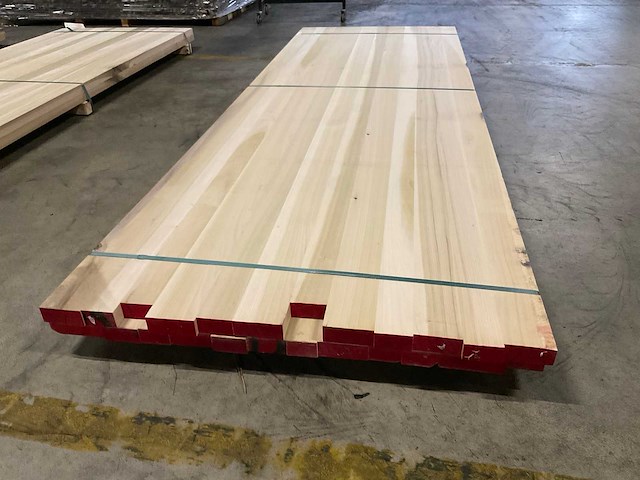 Yellow poplar panelen voorgeschuurd 40x1000 mm (2x) - afbeelding 4 van  5