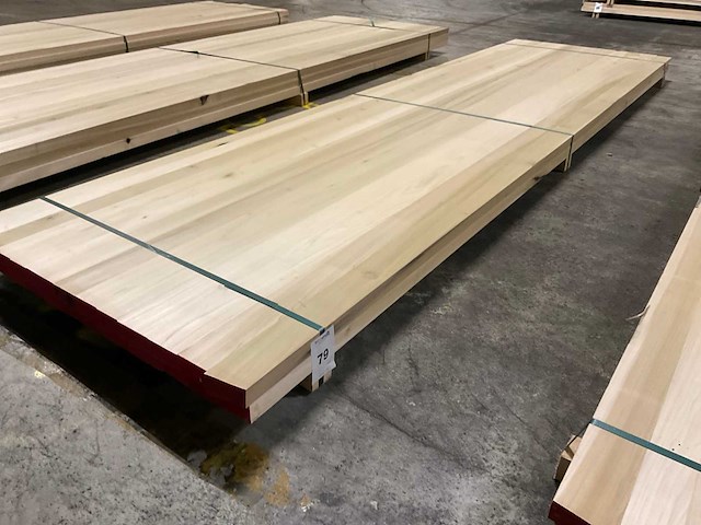 Yellow poplar panelen voorgeschuurd 40x1000 mm (2x) - afbeelding 1 van  5