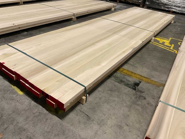Yellow poplar panelen voorgeschuurd 40x1000 mm (2x) - afbeelding 3 van  5