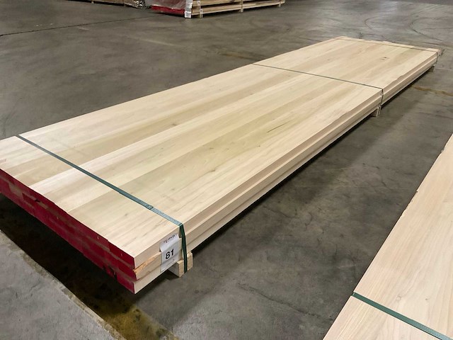 Yellow poplar panelen voorgeschuurd 40x1000 mm (3x) - afbeelding 1 van  3