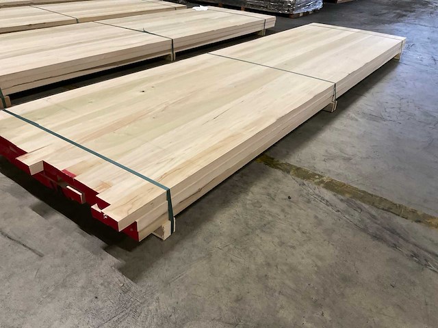 Yellow poplar panelen voorgeschuurd 40x1000 mm (3x) - afbeelding 2 van  3