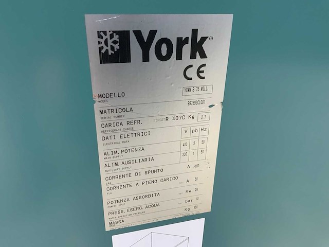 York ycwm b 75 mill chiller - afbeelding 5 van  7