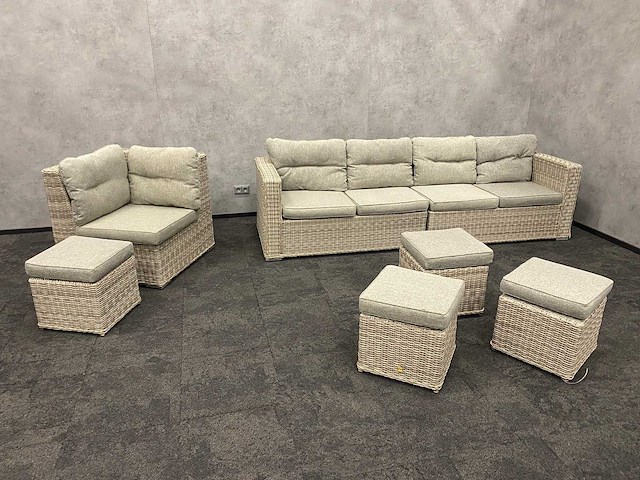 Your own living - kunststof rotan tuinset met kussens - afbeelding 8 van  18