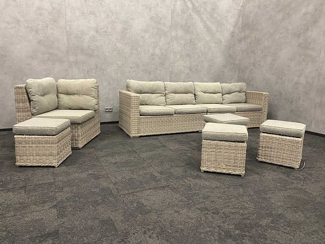 Your own living - kunststof rotan tuinset met kussens - afbeelding 9 van  18