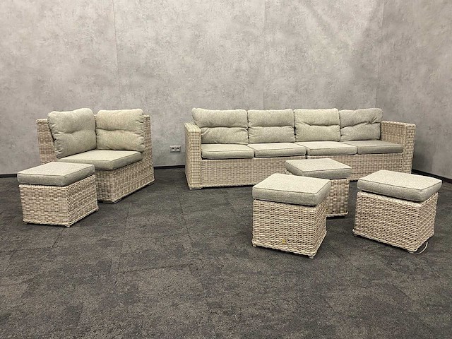 Your own living - kunststof rotan tuinset met kussens - afbeelding 10 van  18