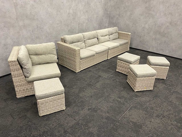 Your own living - kunststof rotan tuinset met kussens - afbeelding 11 van  18