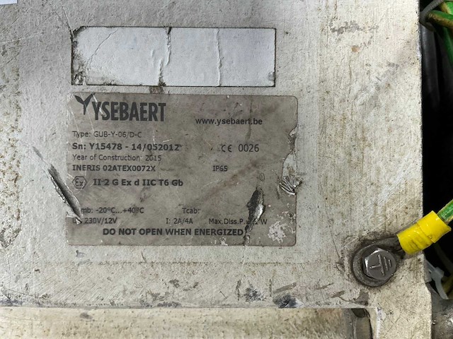 Ysebaert gub-y-06/d-c ex flameproof enclosure - afbeelding 2 van  4