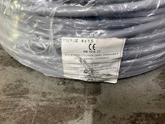 Ysly-jz 3g1,5 mm2 stuurstroomkabel 100m - afbeelding 2 van  5