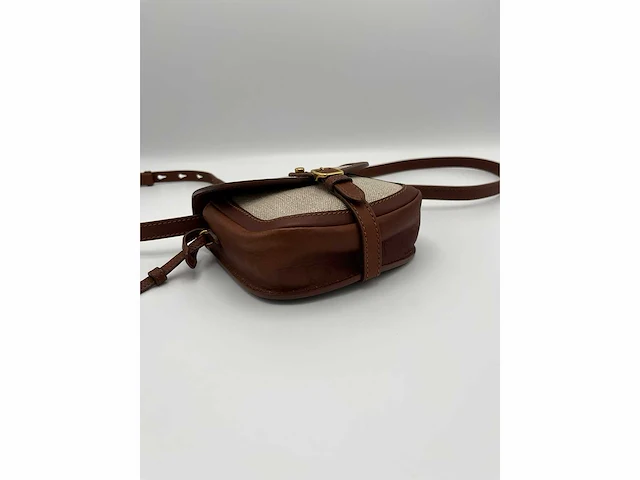 Yves saint laurent - canvas & leather shoulder bag - ysl monogram - handtas - op echtheid geconroleerd - designer - afbeelding 8 van  8