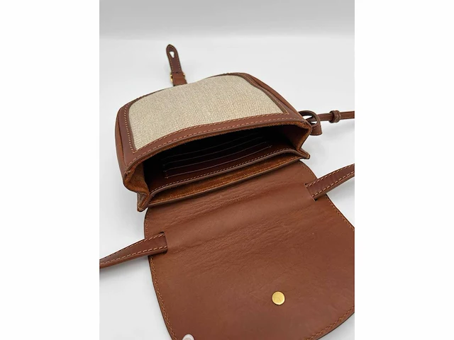 Yves saint laurent - canvas & leather shoulder bag - ysl monogram - handtas - op echtheid geconroleerd - designer - afbeelding 5 van  8