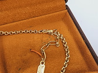 Yves saint laurent dikke goldplated collier met robijn stijl pendant - afbeelding 7 van  8