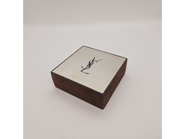 Yves saint laurent dikke goldplated collier met robijn stijl pendant - afbeelding 8 van  8