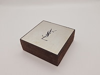 Yves saint laurent dikke goldplated collier met robijn stijl pendant - afbeelding 8 van  8