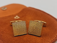 Yves saint laurent goldplated manchetknopen - afbeelding 1 van  6