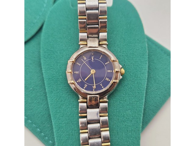 Yves saint laurent two tone dameshorloge, horloge loopt niet - afbeelding 1 van  7