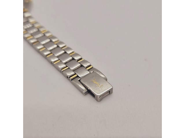 Yves saint laurent two tone dameshorloge, horloge loopt niet - afbeelding 6 van  7