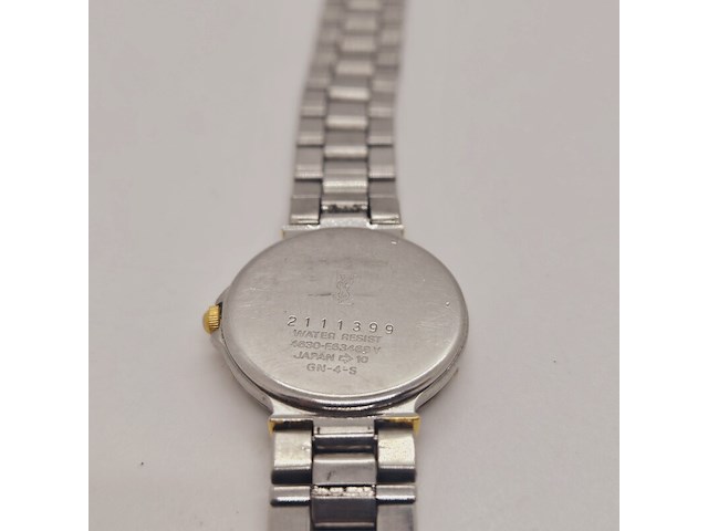 Yves saint laurent two tone dameshorloge, horloge loopt niet - afbeelding 7 van  7