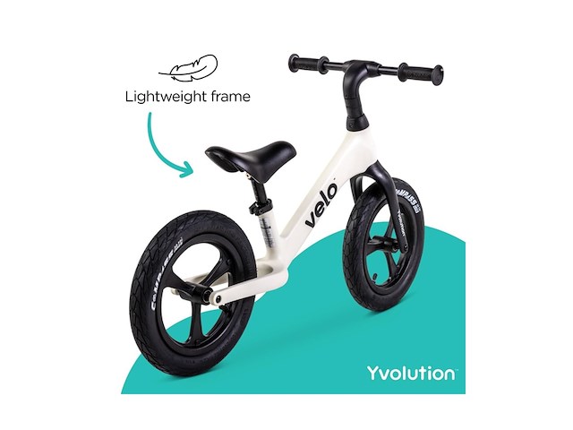 Yvolution velo pro loopfiets wit met in hoogte verstelbaar zitting en stuur - afbeelding 5 van  5