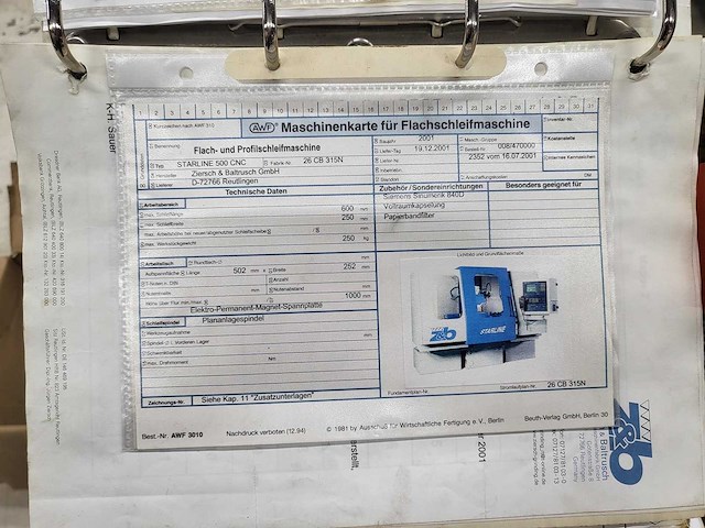 Z & b - 2001 - starline 500 cnc - vlak- en profielslijpmachine - afbeelding 11 van  16